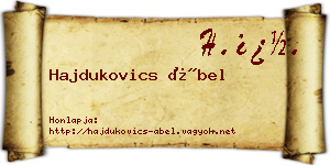 Hajdukovics Ábel névjegykártya